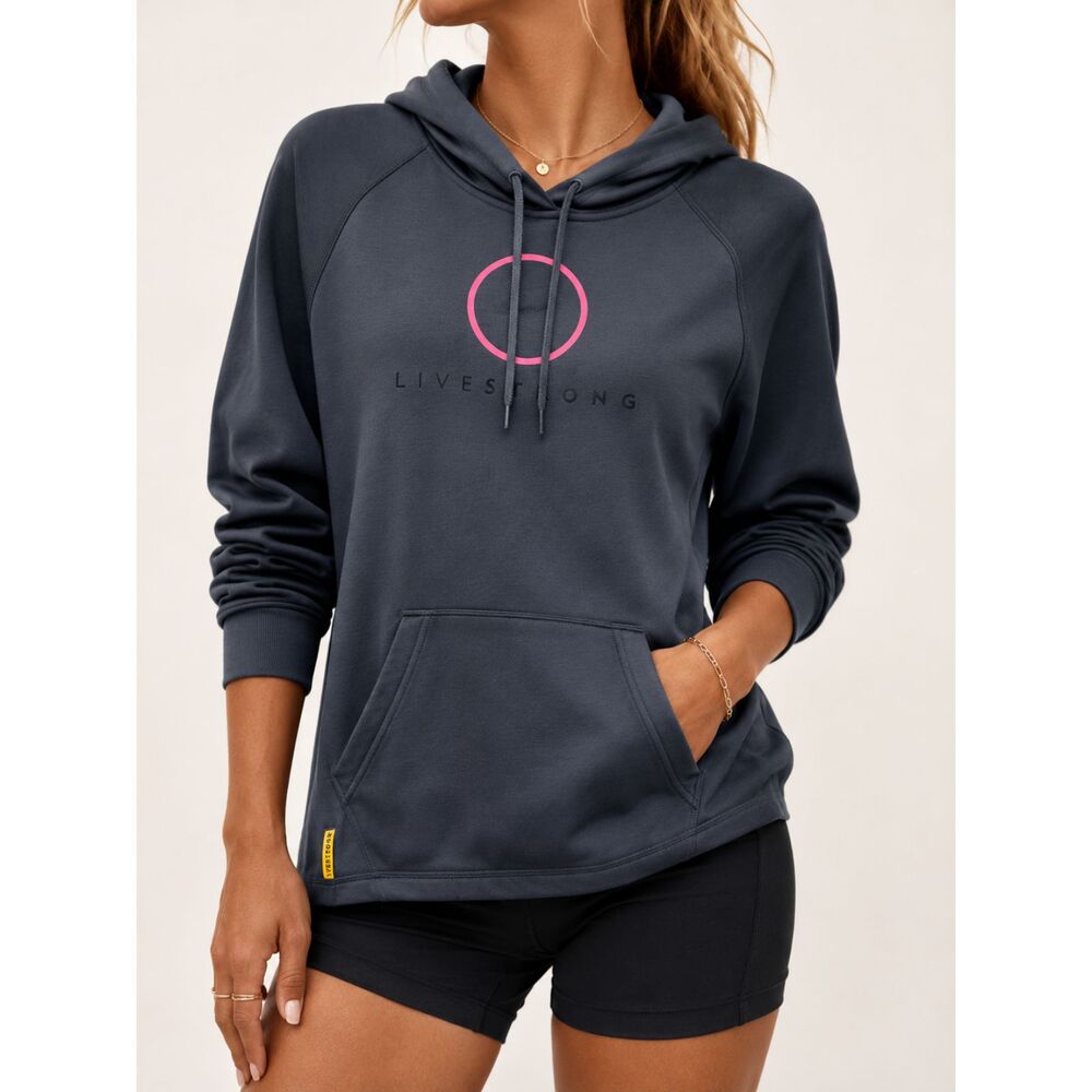 Nike Therma-FIT Livestrong Hoodie Large Black Pullover Y2K Athletic Gym